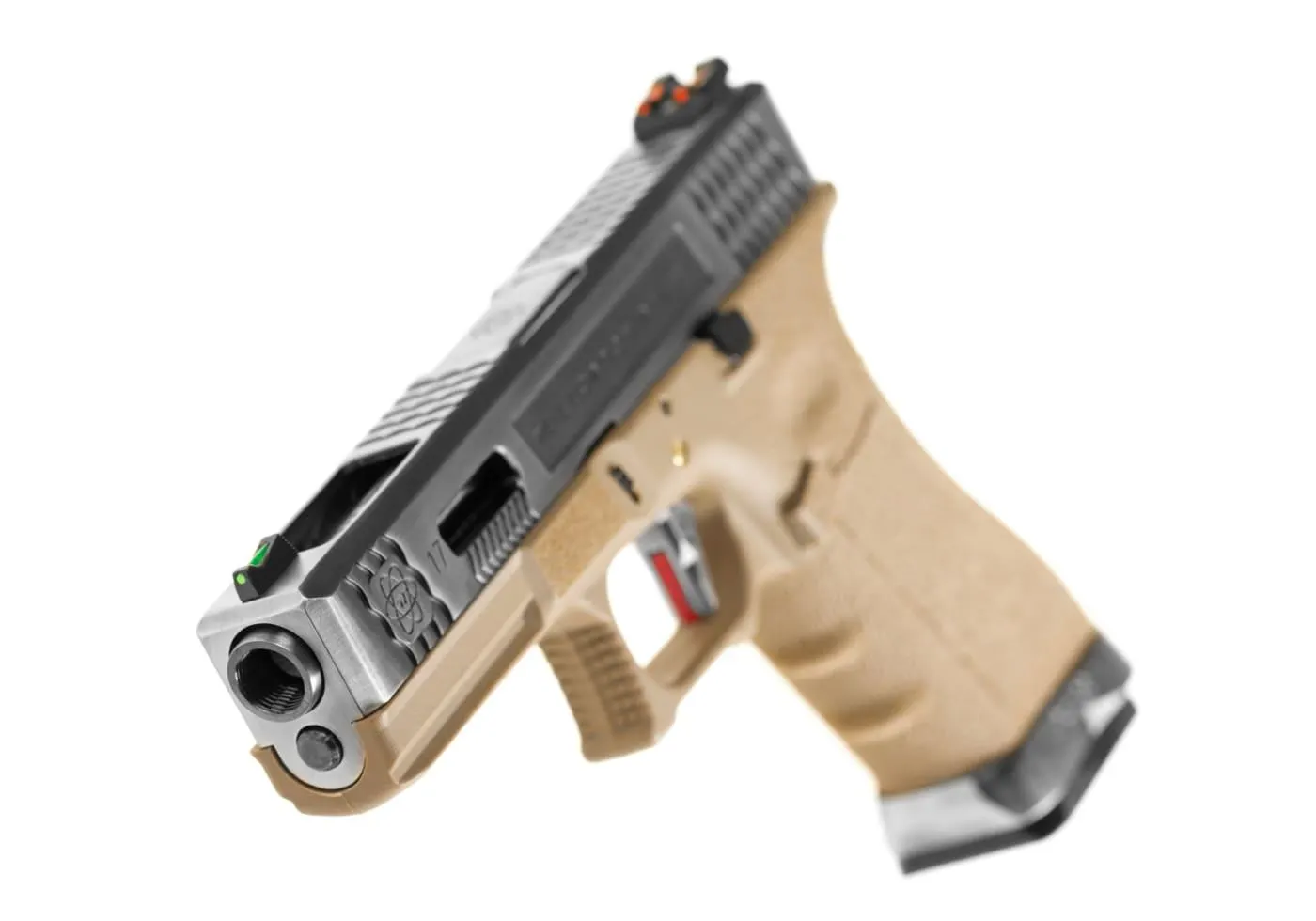 WE Force 08 Silver Barrel Metal-Slide GBB Softair, Tan