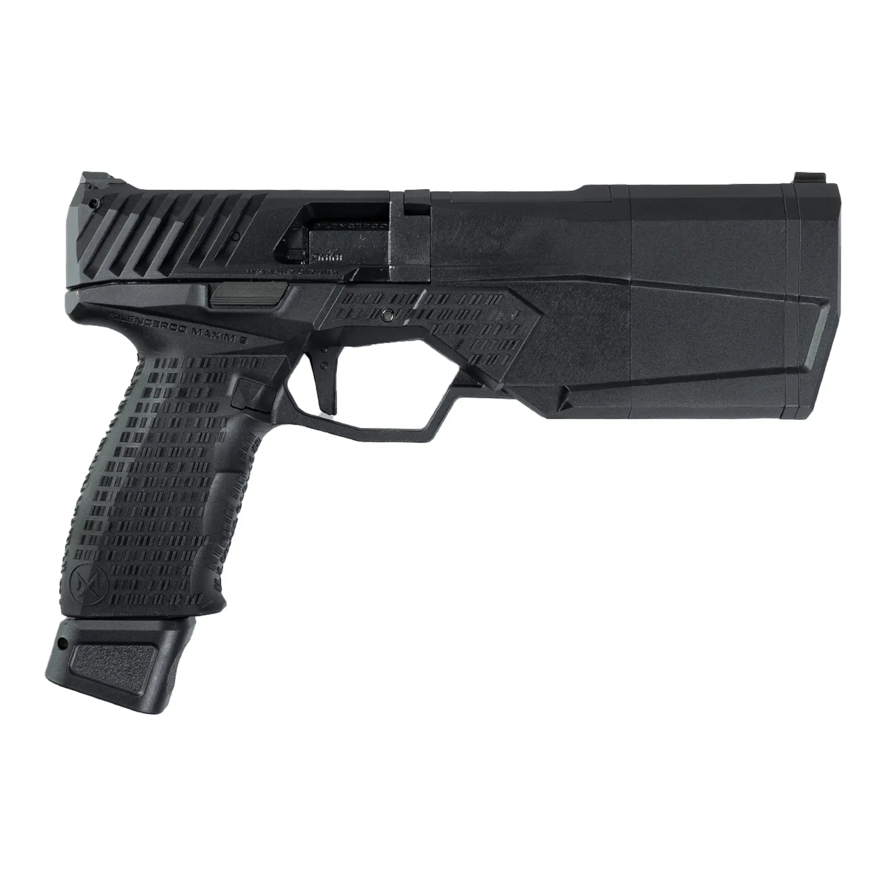 Krytac SilencerCo Maxim 9 Co2 Softair Pistole, Black Krytac SilencerCo Maxim 9 Co2 Softair Pistole, Black