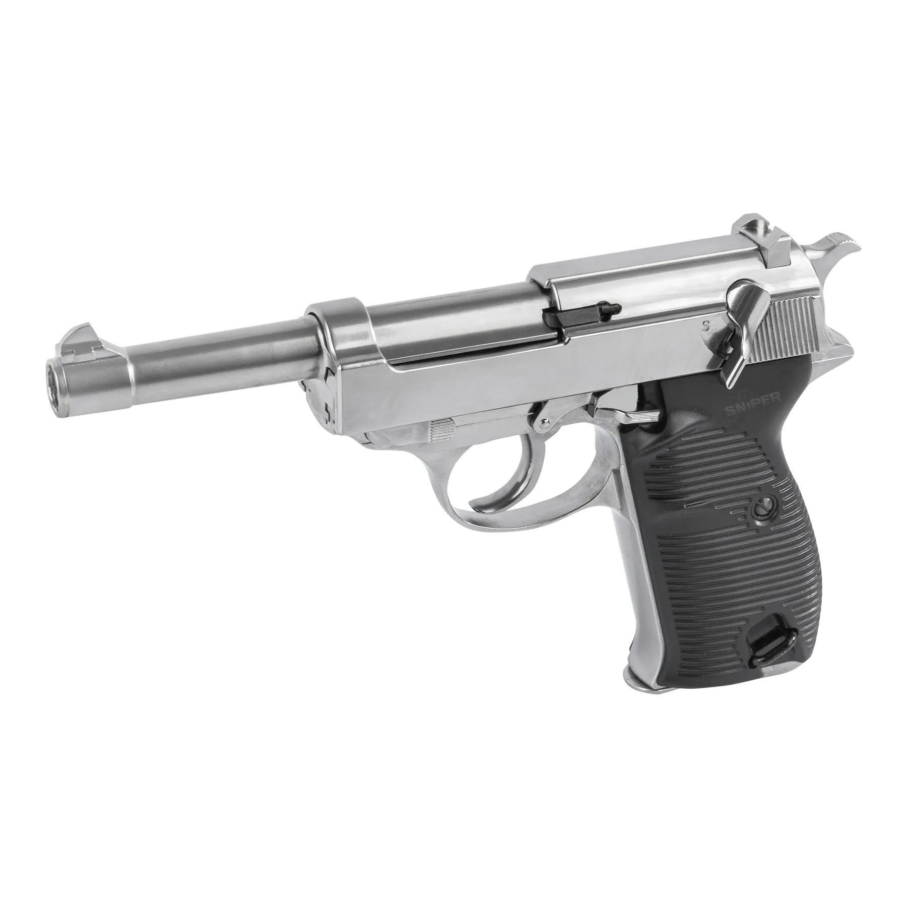 WE Militärpistole Full Metal Silver GBB Softair Pistole