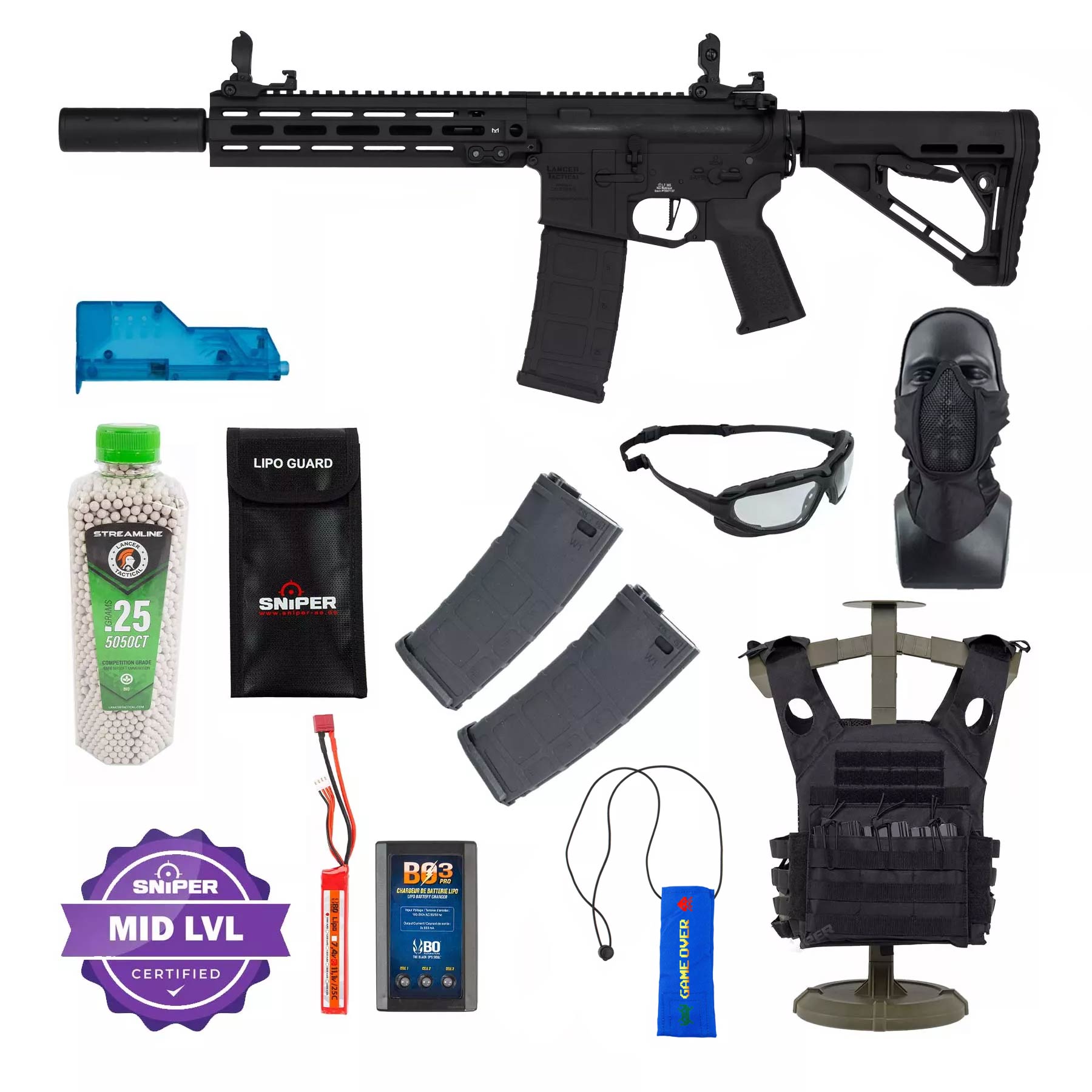 Einsteiger Set #2 - Lancer Blazer Gen3 10" Proline ETU (S)AEG, Black