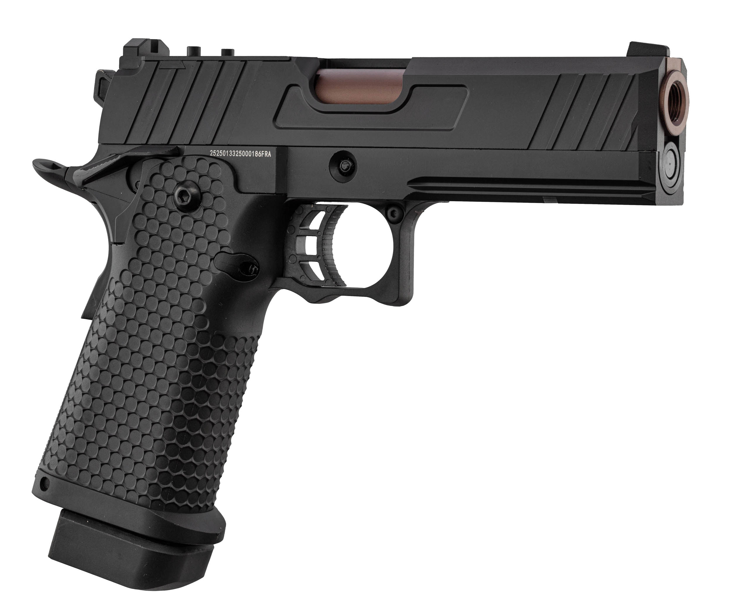 Golden Eagle 4.3 Hi-Capa GBB Airsoft Pistole, Black/Bronze