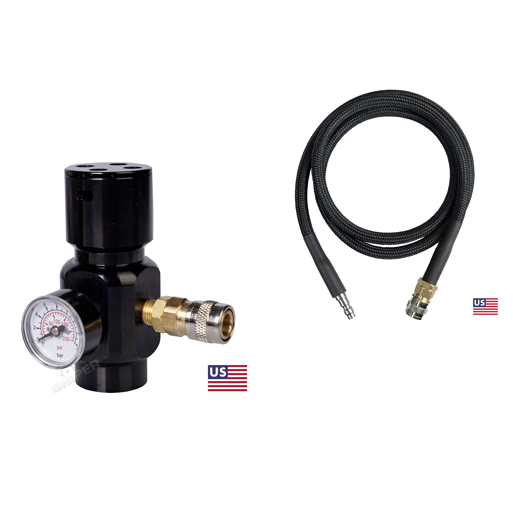 Reapo Portable Micro Regulator w/ 40" Black Remote Line, US Version