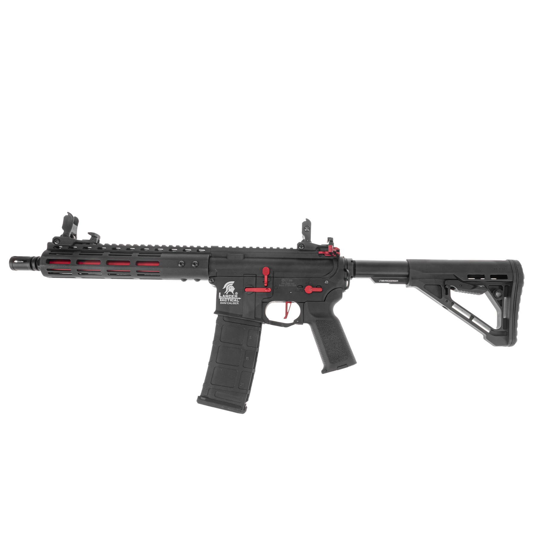Lancer Archon Gen3 ETU M-Lok 9" M4 (S)AEG, Black/Red