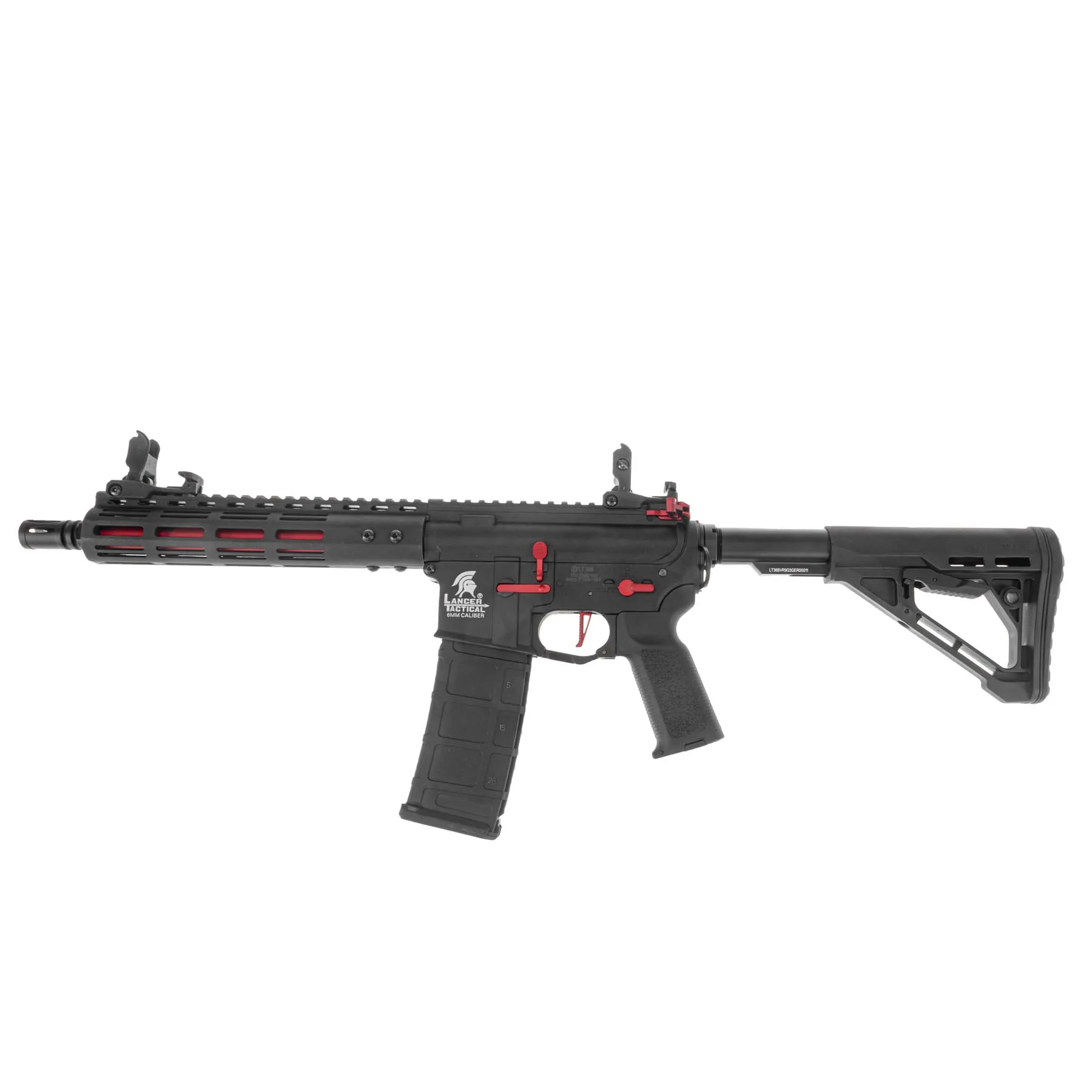 Lancer Archon Gen3 ETU M-Lok 9" M4 (S)AEG, Black/Red Lancer Archon Gen3 ETU M-Lok 9" M4 (S)AEG, Black/Red