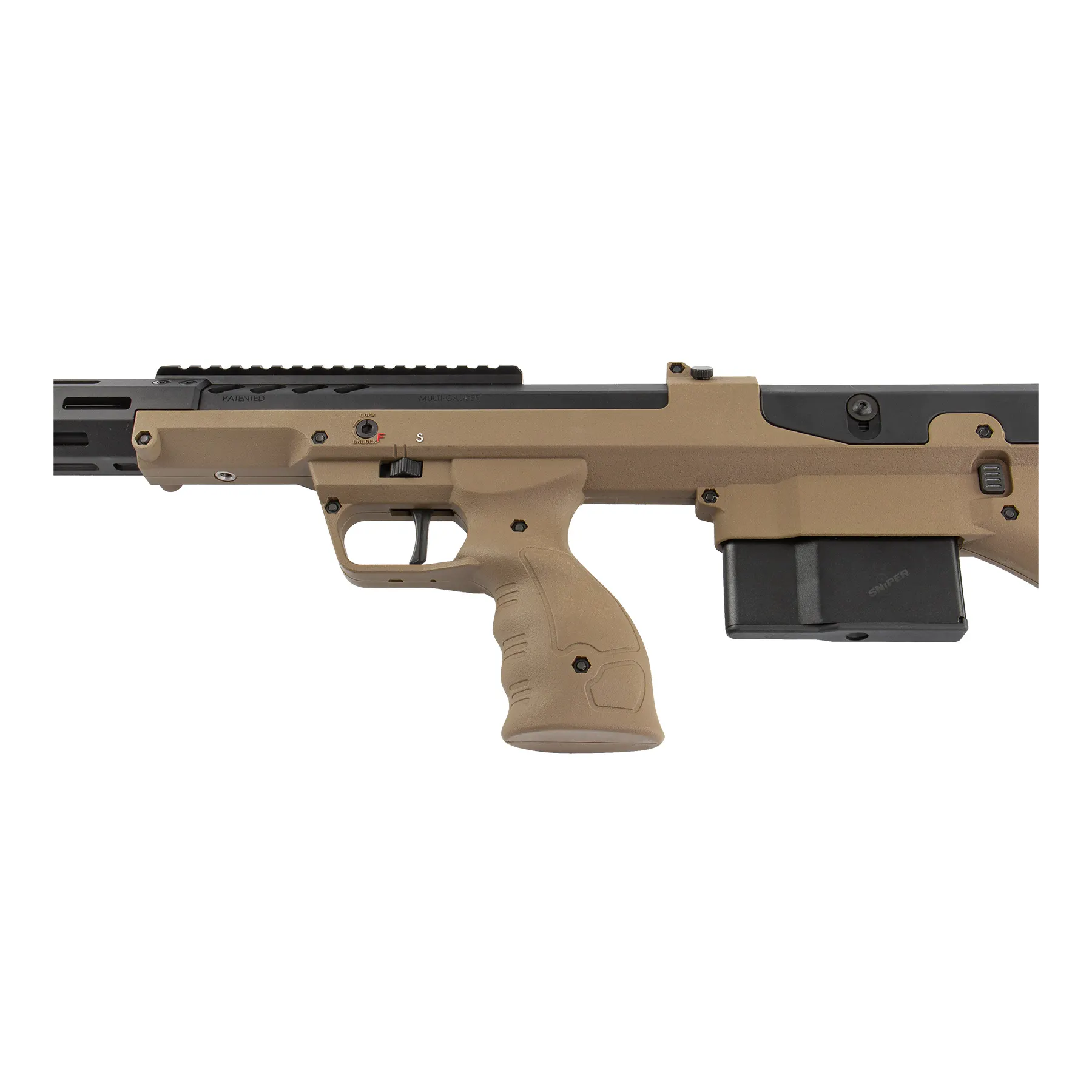 Silverback SRS A2/M2 16" pull-bolt Scharfschützengewehr, FDE