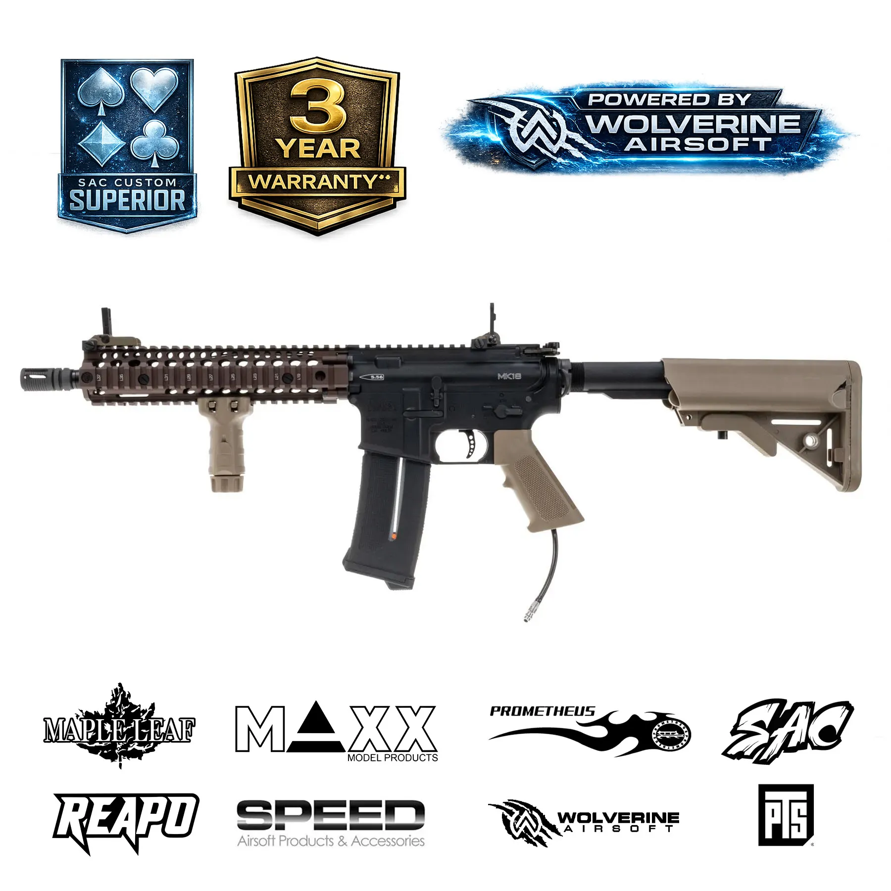 SAC x Wolverine Daniel Defense MK18 New Gen 2026, Dualtone