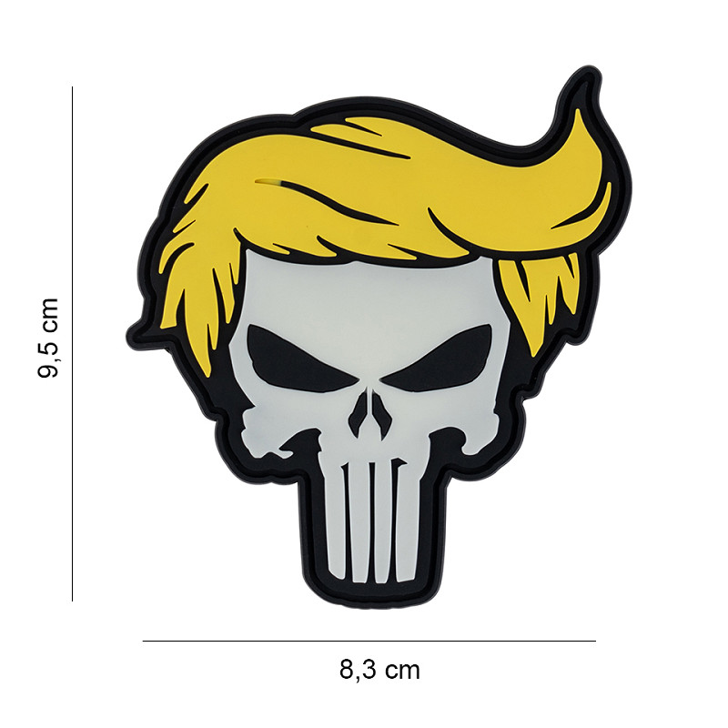 Patch 3D PVC Punish Skull Yellow Hair