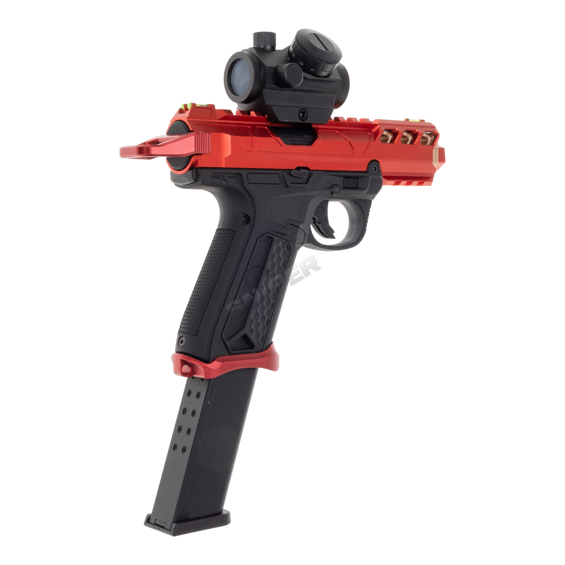 Prep my Airsoft - Action Army AAP 01 Assassin GBB Softair Pistole, Black/Red