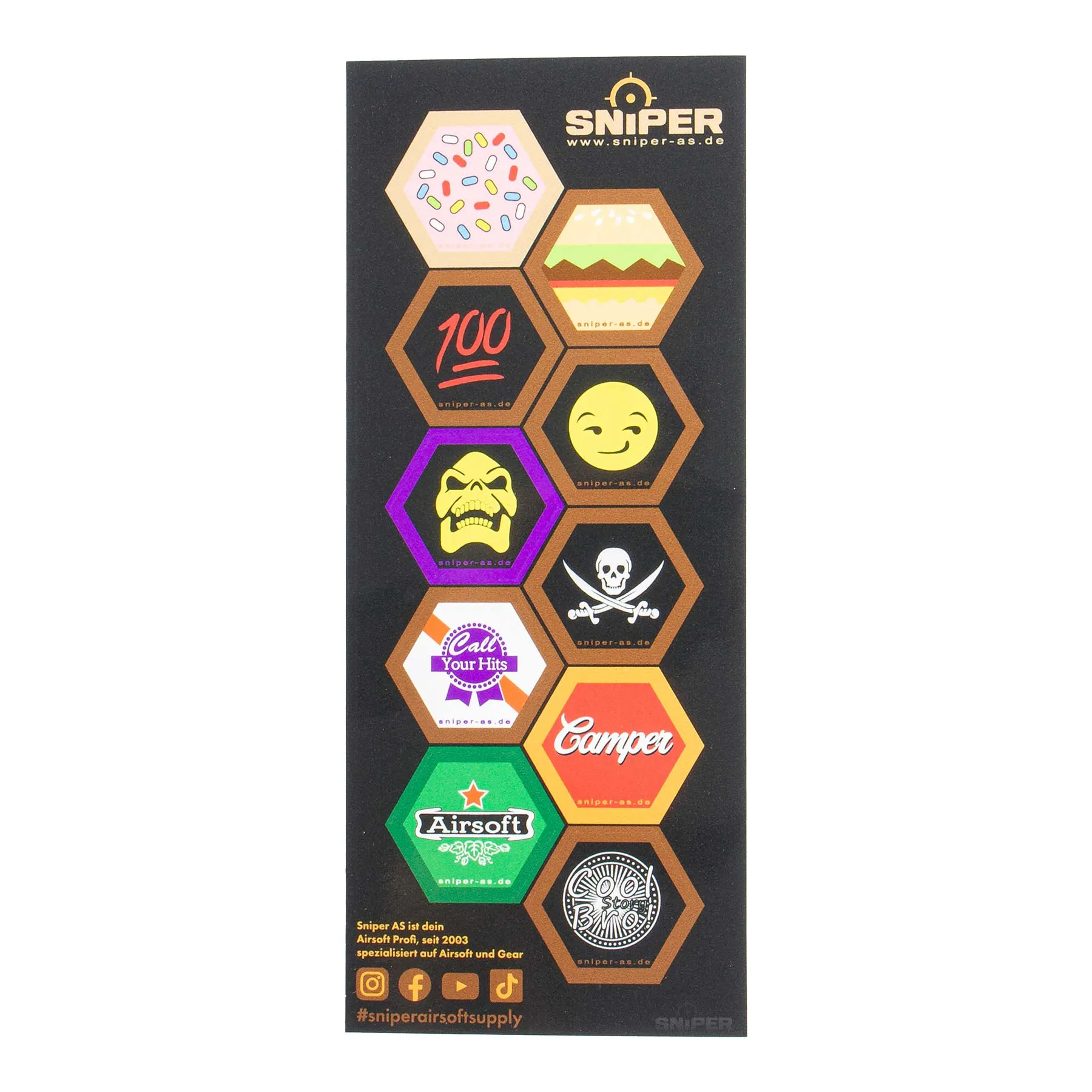 Aufkleber Set, Vinyl Hex Decals, pop sticker