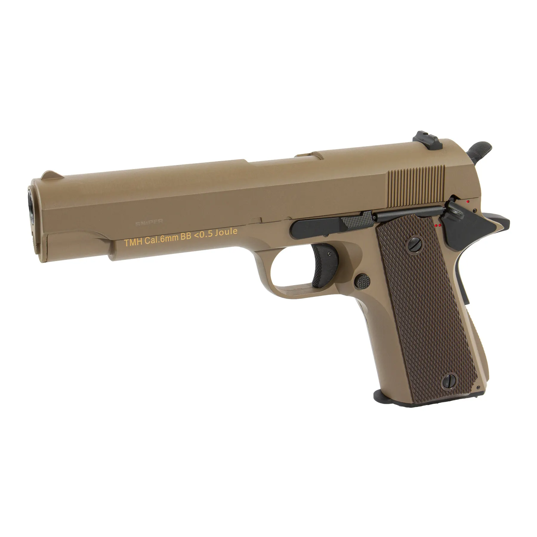 Cyma CM123 M1911 Tan AEP, 0,5 Joule Softair Pistole
