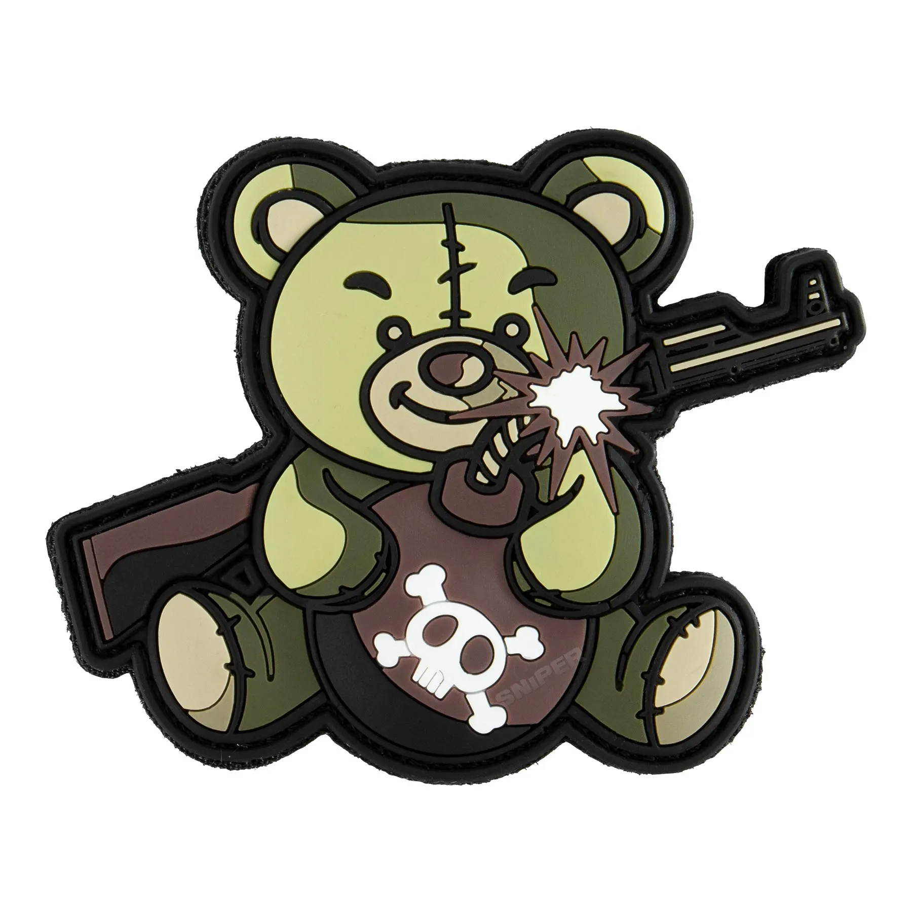 Patch PVC 3D Terror Teddy, grün