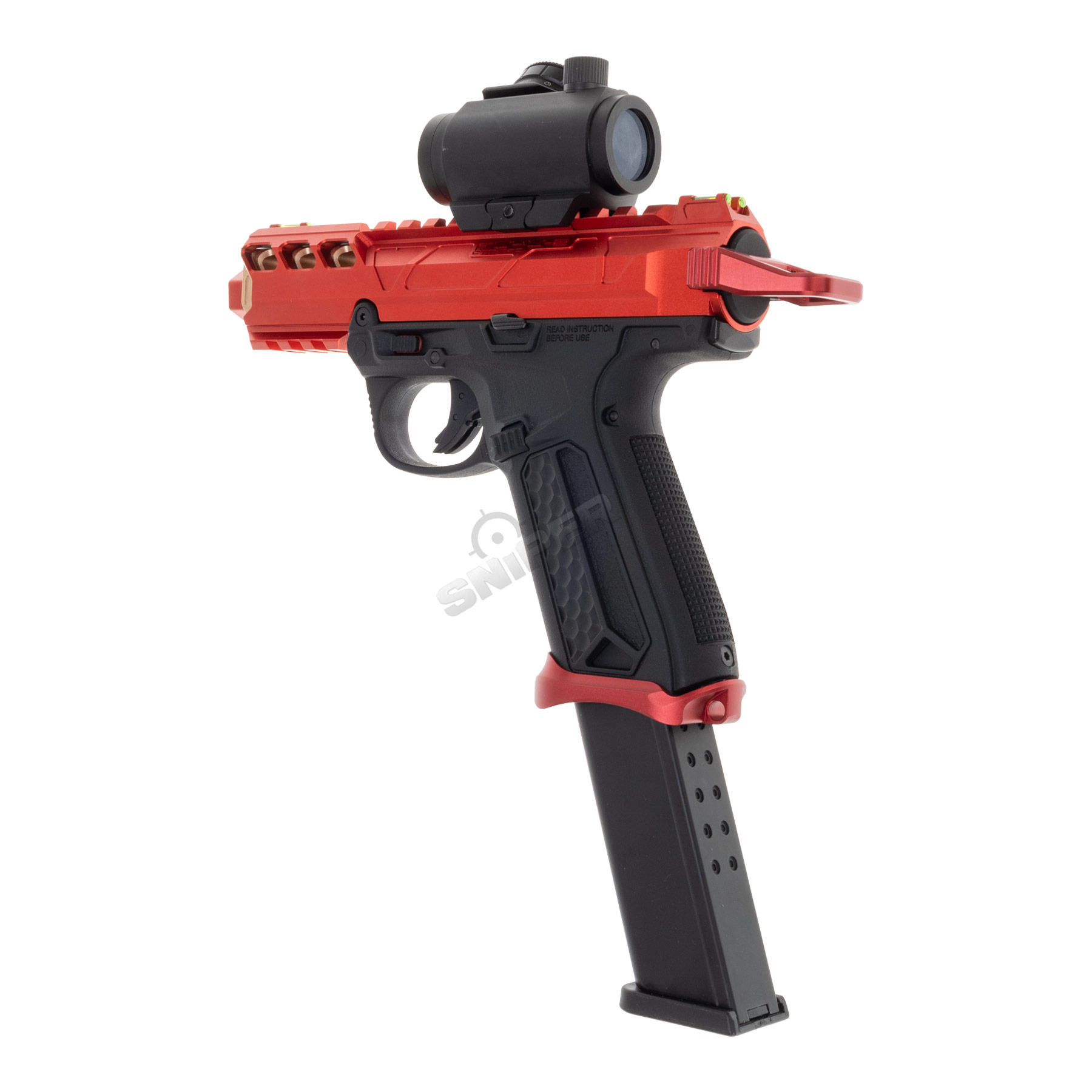 Prep my Airsoft - Action Army AAP 01 Assassin GBB Softair Pistole, Black/Red
