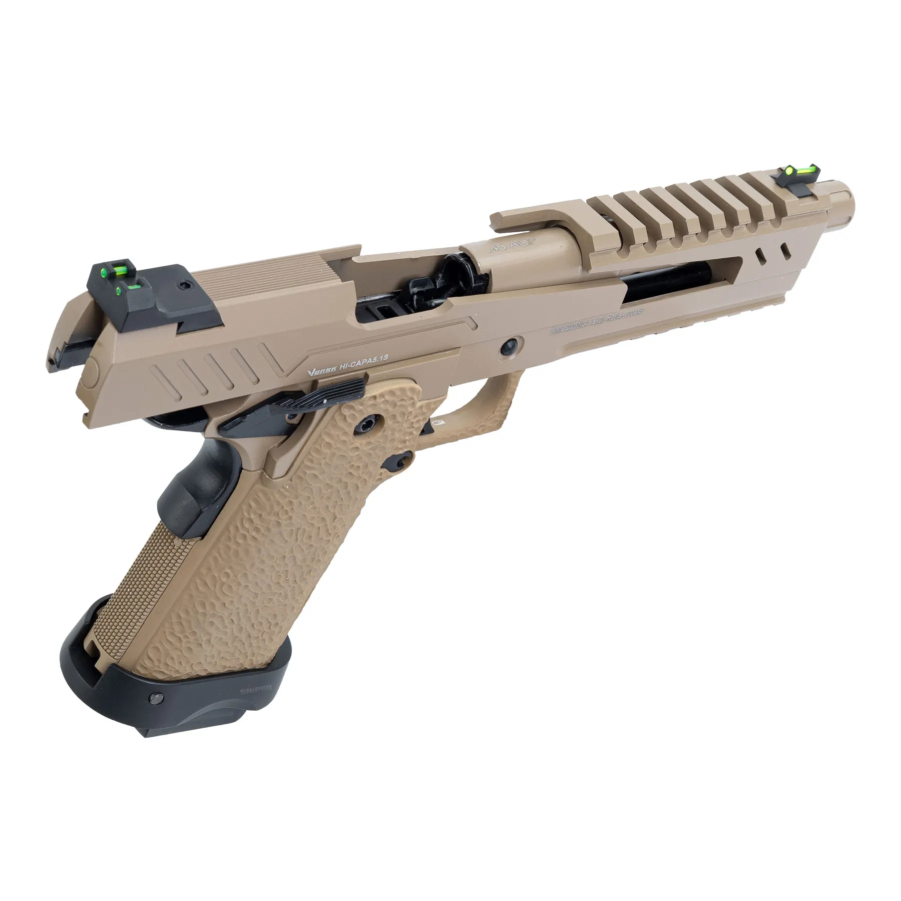 Vorsk Hi-Capa 5.1 Split Slide Tan GBB Softair