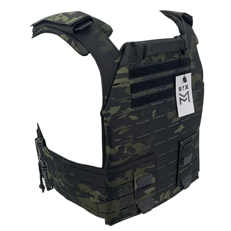 SixMM Plattenträger Tactical LLC, Black Camo