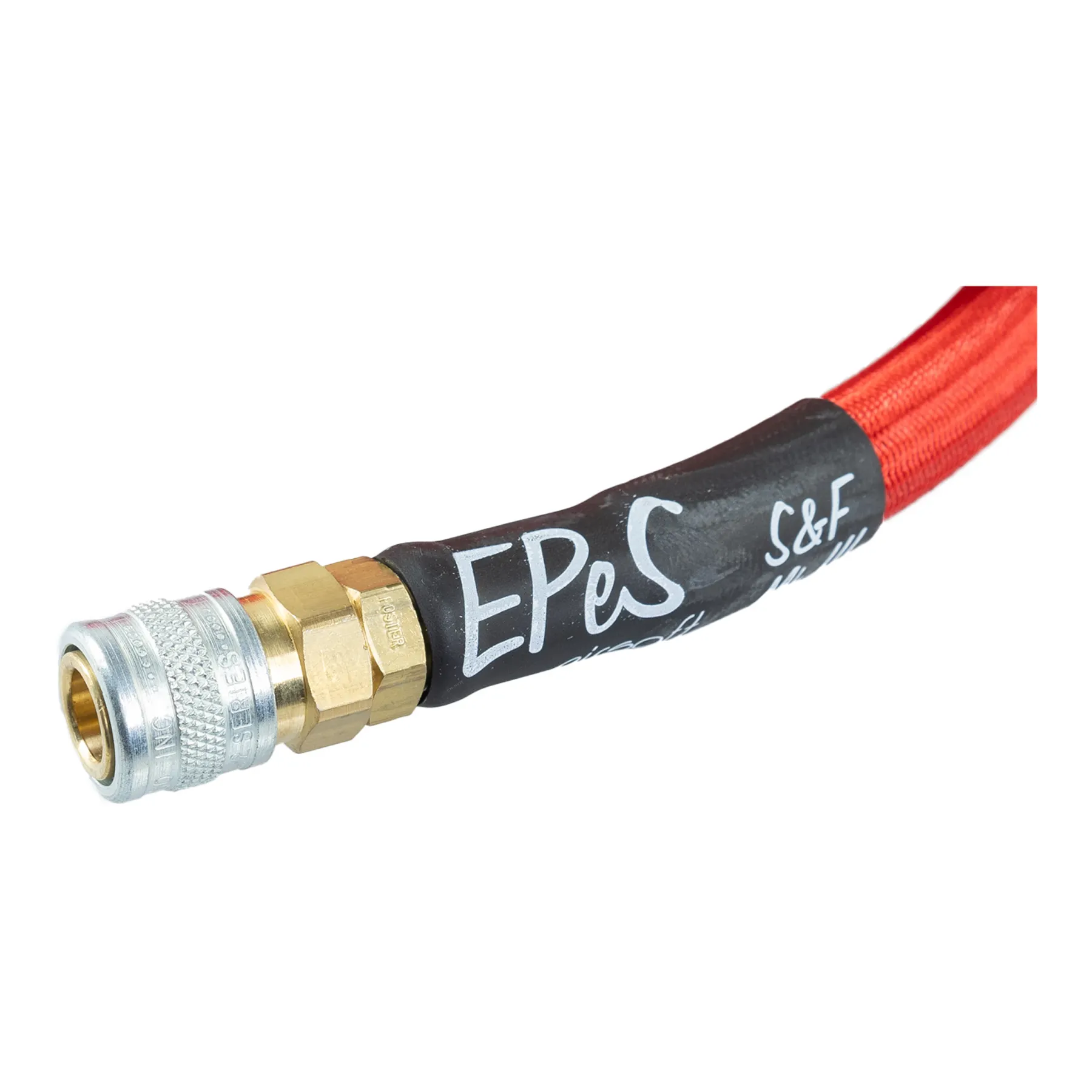 HPA S&F MK. III 115cm Braided Hose Line US, Red