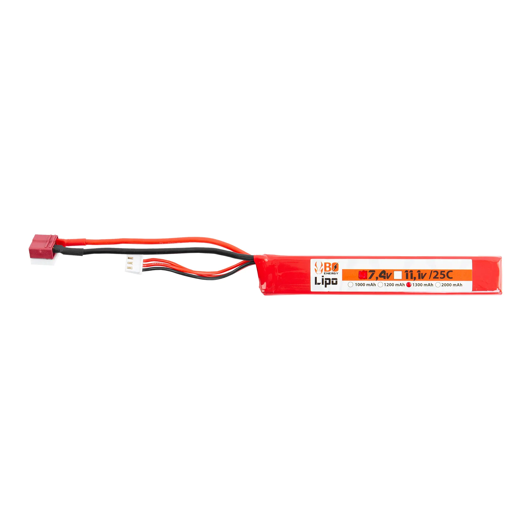 Deans 7,4V 1300mAh 25C LiPo Akku, 1 Stick