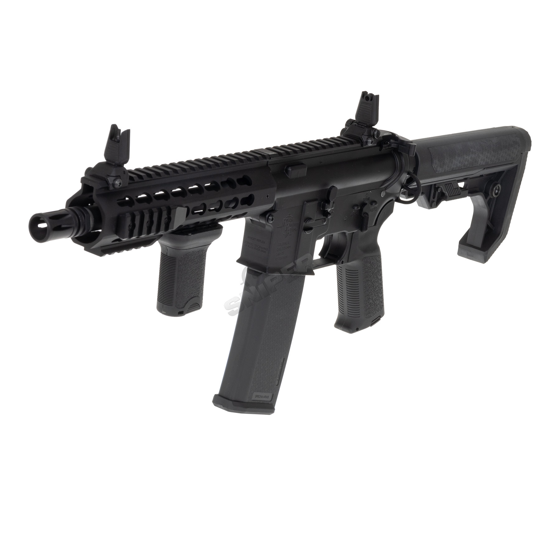 Einsteiger Set #1 - Specna Arms SA-E08 Edge w/ Kestrel ETU < 0,5 Joule Softair Gewehr, Black