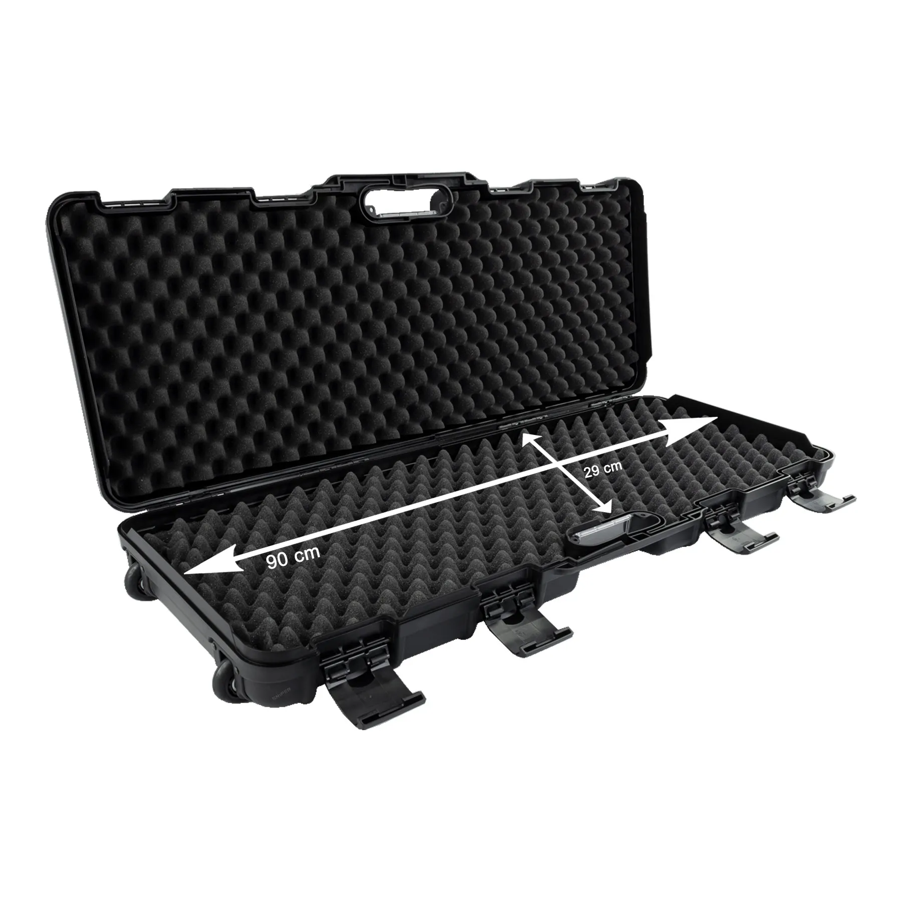 Reapo Waffenkoffer hard Pick&Plug 90cm mit Rollen, Black