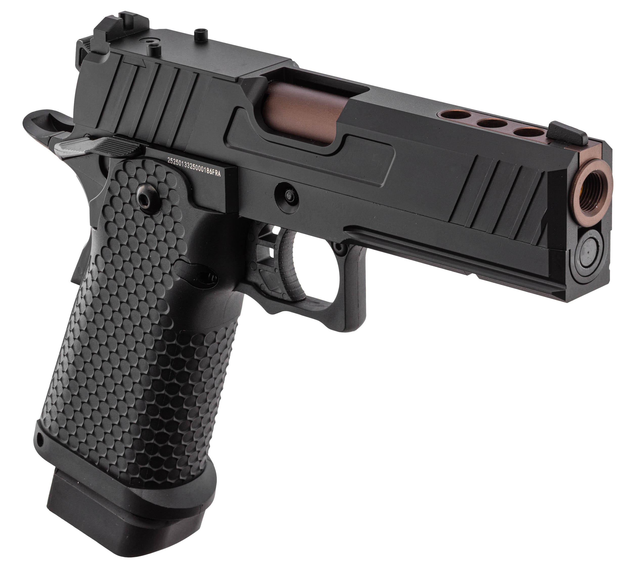 Golden Eagle 4.3 Hi-Capa GBB Airsoft Pistole, Black/Bronze