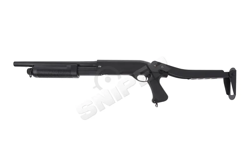 M870 Police Folding Tri-Shot Spring Shotgun, Black
