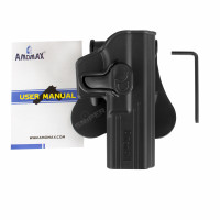 Formholster für Glock17, rechts, Black