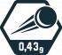 0,43 Gramm