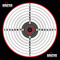 Zielscheiben 14x14cm, Sniper Target, 100 Stück