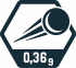 0,36 Gramm
