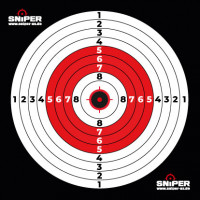 Zielscheiben 14x14cm, Sniper Target red, 100 Stück
